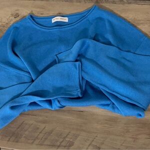 Women's Blue Crew Neck Sweater